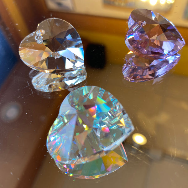 Swarovski Heart Prism 25mm Cut