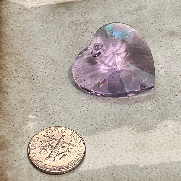 Swarovski Heart Prism 25mm Cut