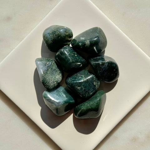 Moss Agate Tumbles