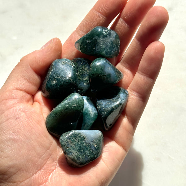 Moss Agate Tumbles