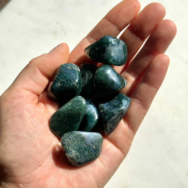 Moss Agate Tumbles