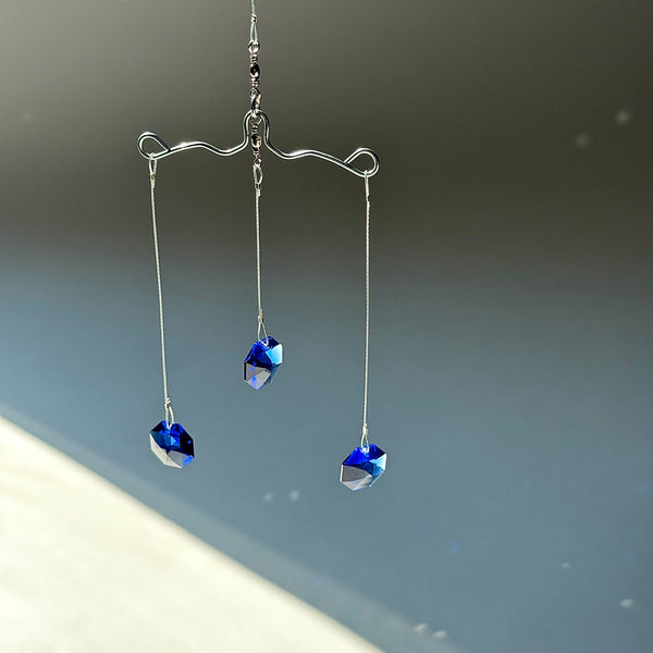 Mini Mobile Blue Swarovski Octagon 15ml Contemporary Triplett