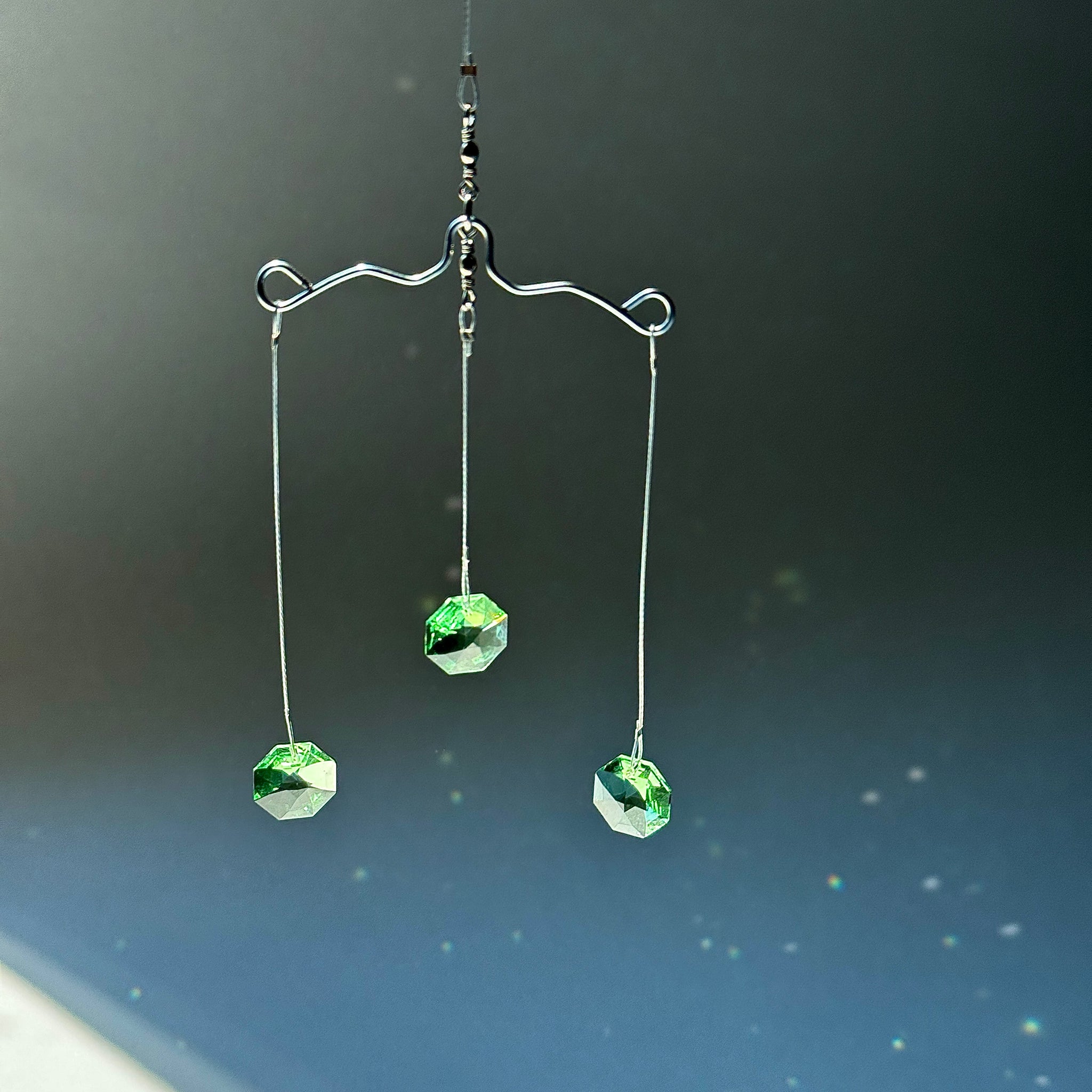 Mini Mobile Green Swarovski Octagon 15ml Contemporary Triplett