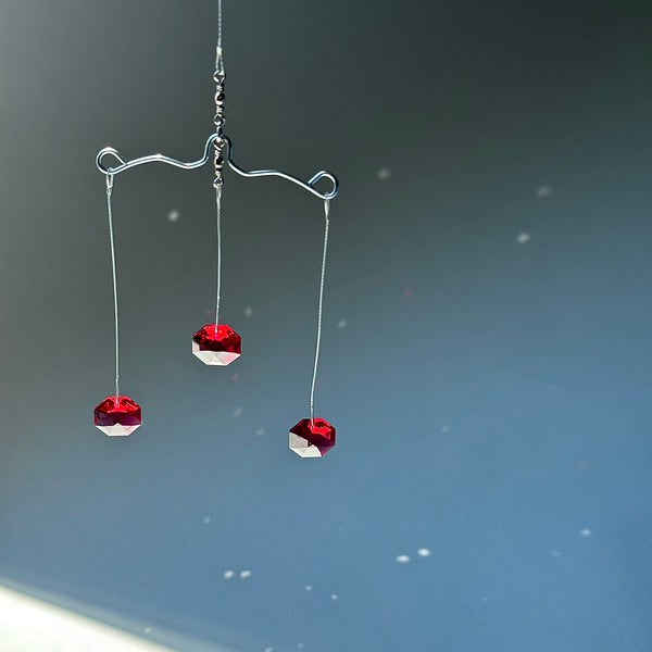 Mini Mobile Red Swarovski Octagon 15ml Contemporary Triplett