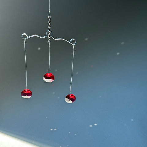 Mini Mobile Red Swarovski Octagon 15ml Contemporary Triplett