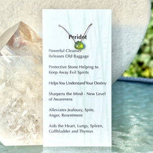 Peridot Drop Bead Necklace 13 1/4" Kids & Teens