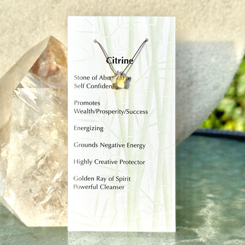 Citrine Star Bead Necklace 13" Kids & Teens