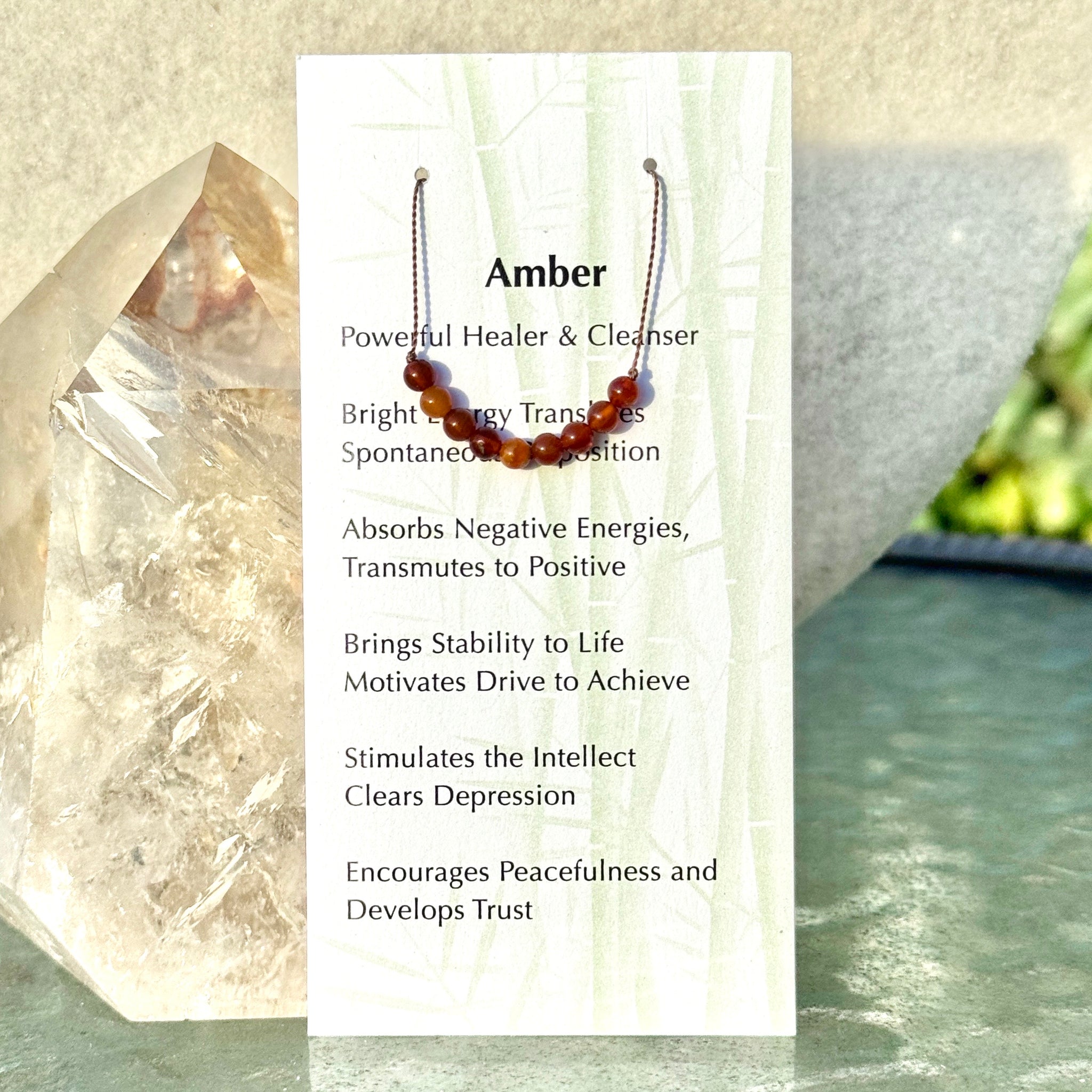 Amber Beaded Necklace Choker 13" Kids & Teens