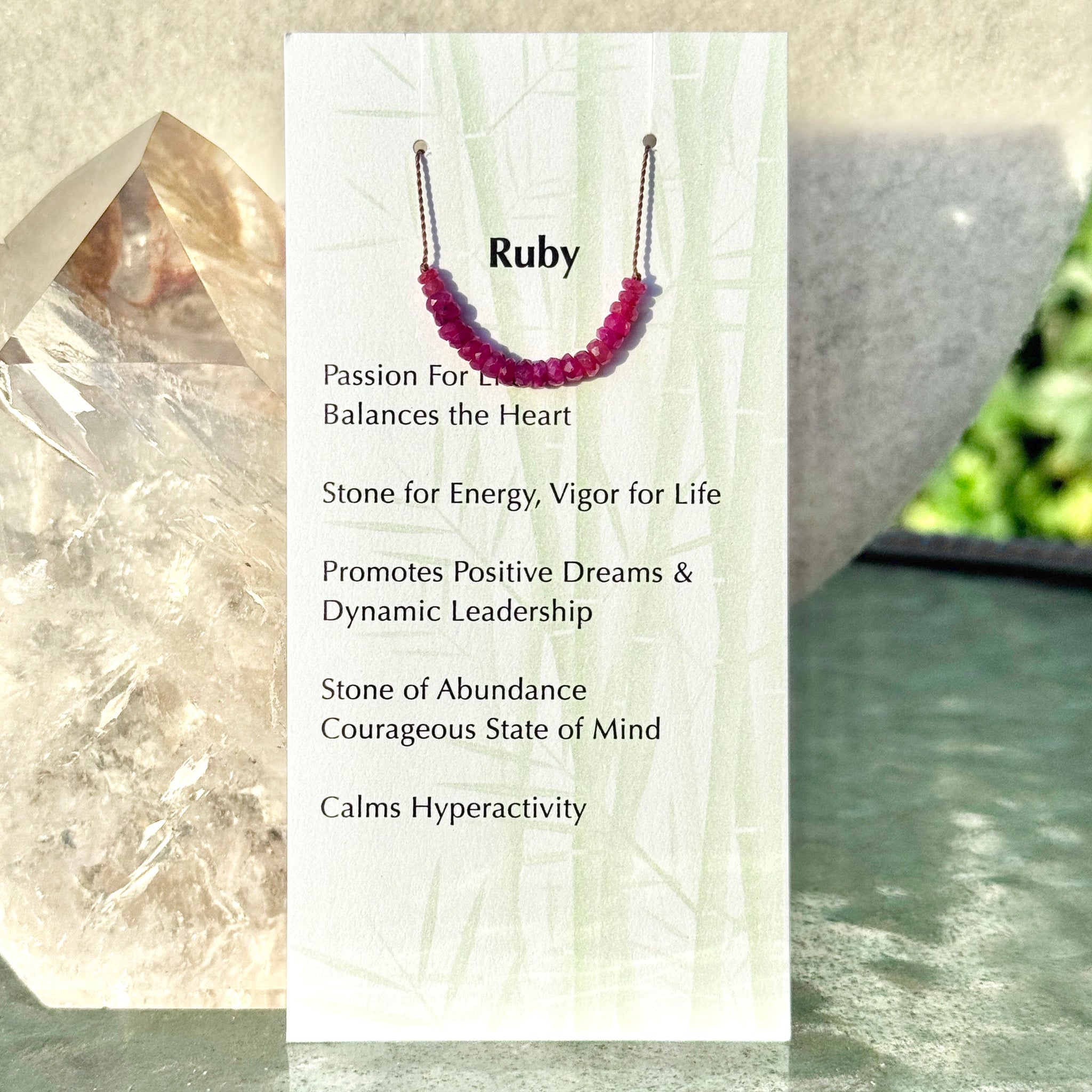 Ruby Beaded Necklace Choker 14" Kids & Teens