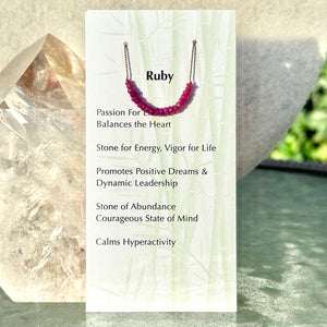 Ruby Beaded Necklace Choker 14" Kids & Teens