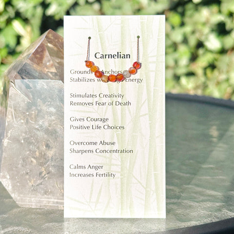 Carnelian Beaded Necklace 17"