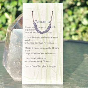Tanzanite Beaded Necklace 17"