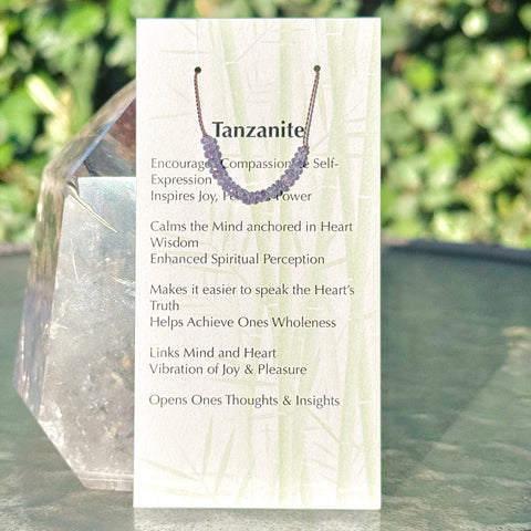 Tanzanite Beaded Necklace 17"