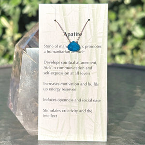 Apatite Drop Bead Necklace 15"