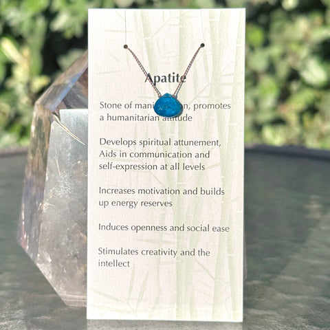 Apatite Drop Bead Necklace 15"
