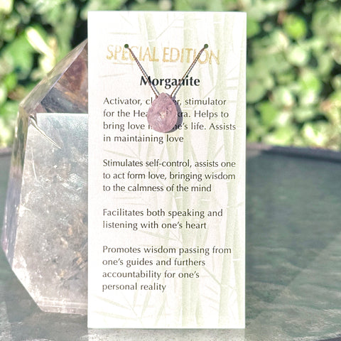 Morganite Drop Bead Necklace Special Edition 16"