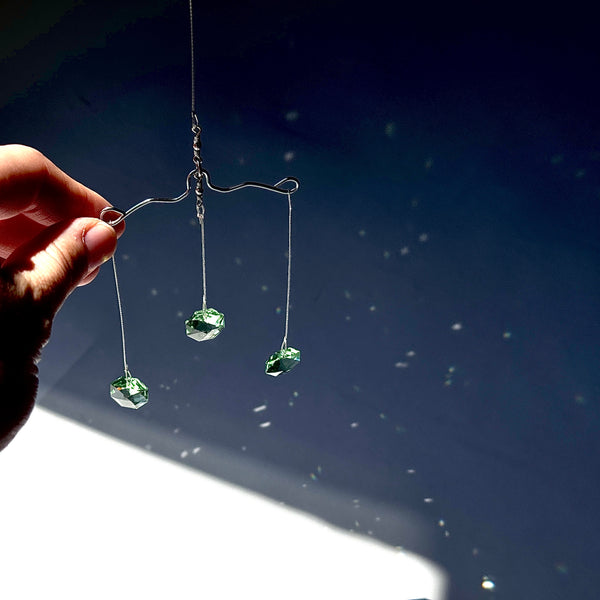 Mini Mobile Green Swarovski Octagon 15ml Contemporary Triplett