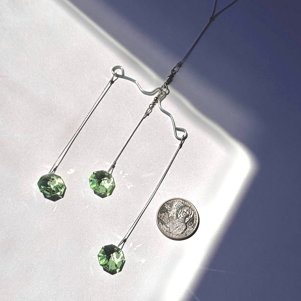 Mini Mobile Green Swarovski Octagon 15ml Contemporary Triplett