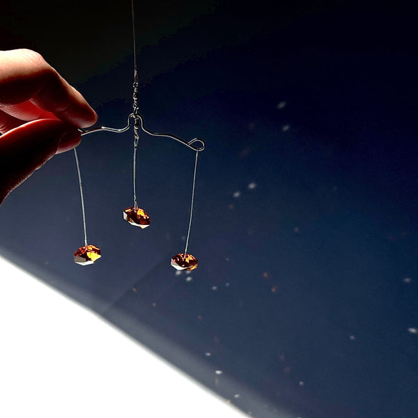 Mini Mobile Orange Swarovski Octagon 15ml Contemporary Triplett