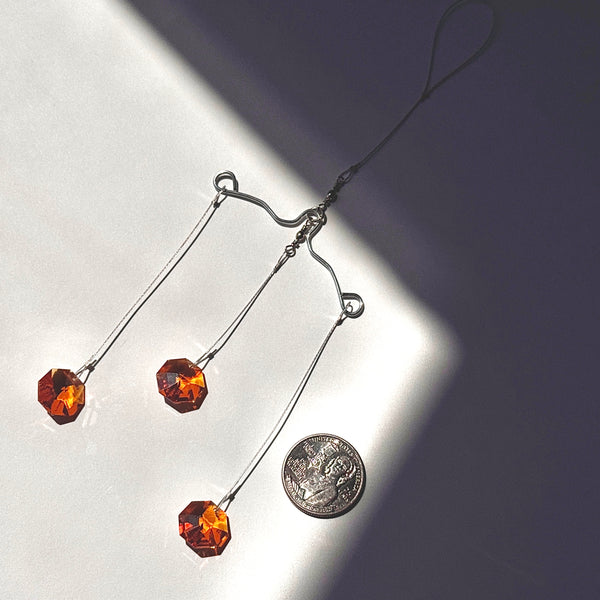 Mini Mobile Orange Swarovski Octagon 15ml Contemporary Triplett