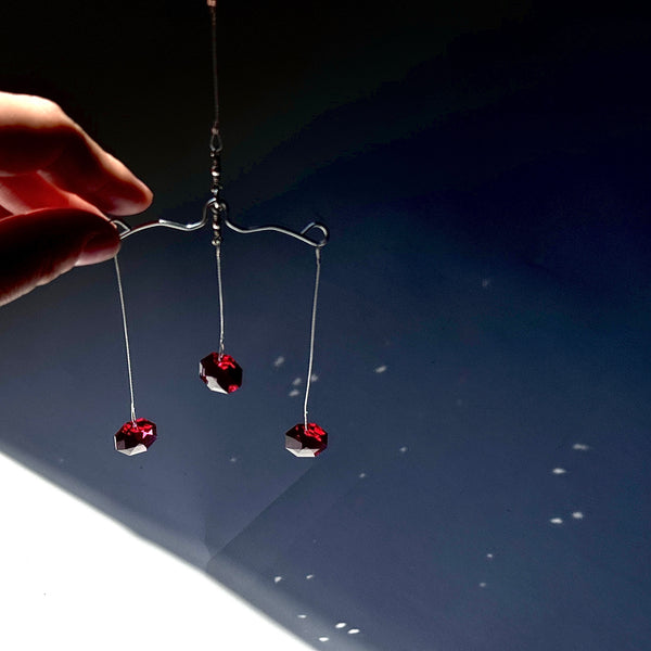 Mini Mobile Red Swarovski Octagon 15ml Contemporary Triplett