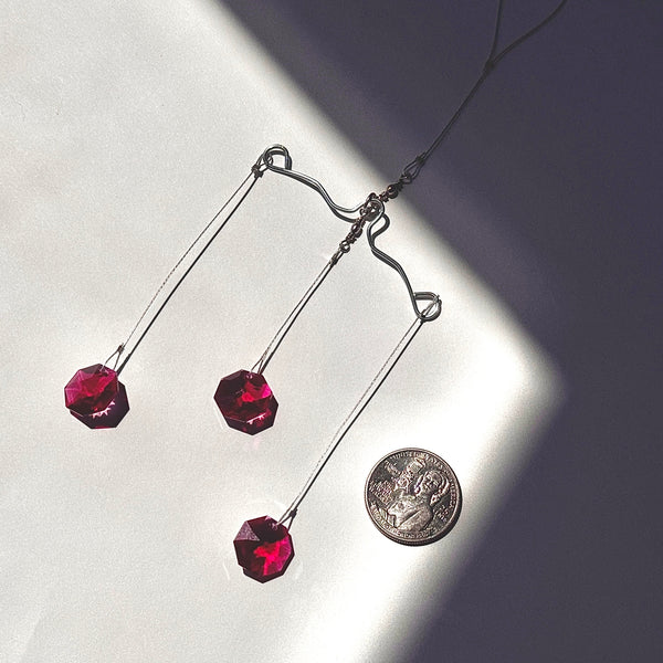 Mini Mobile Red Swarovski Octagon 15ml Contemporary Triplett