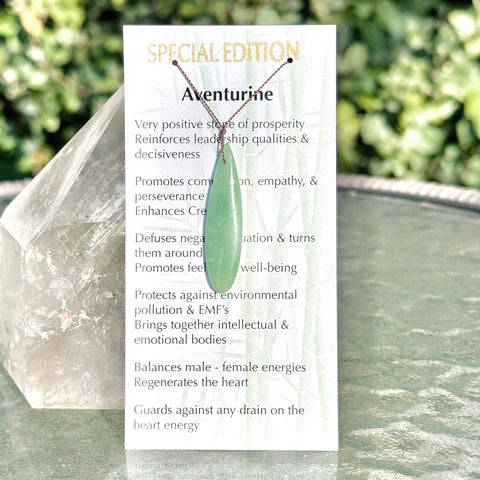 Aventurine Long Dew Drop Bead Special Edition 17"