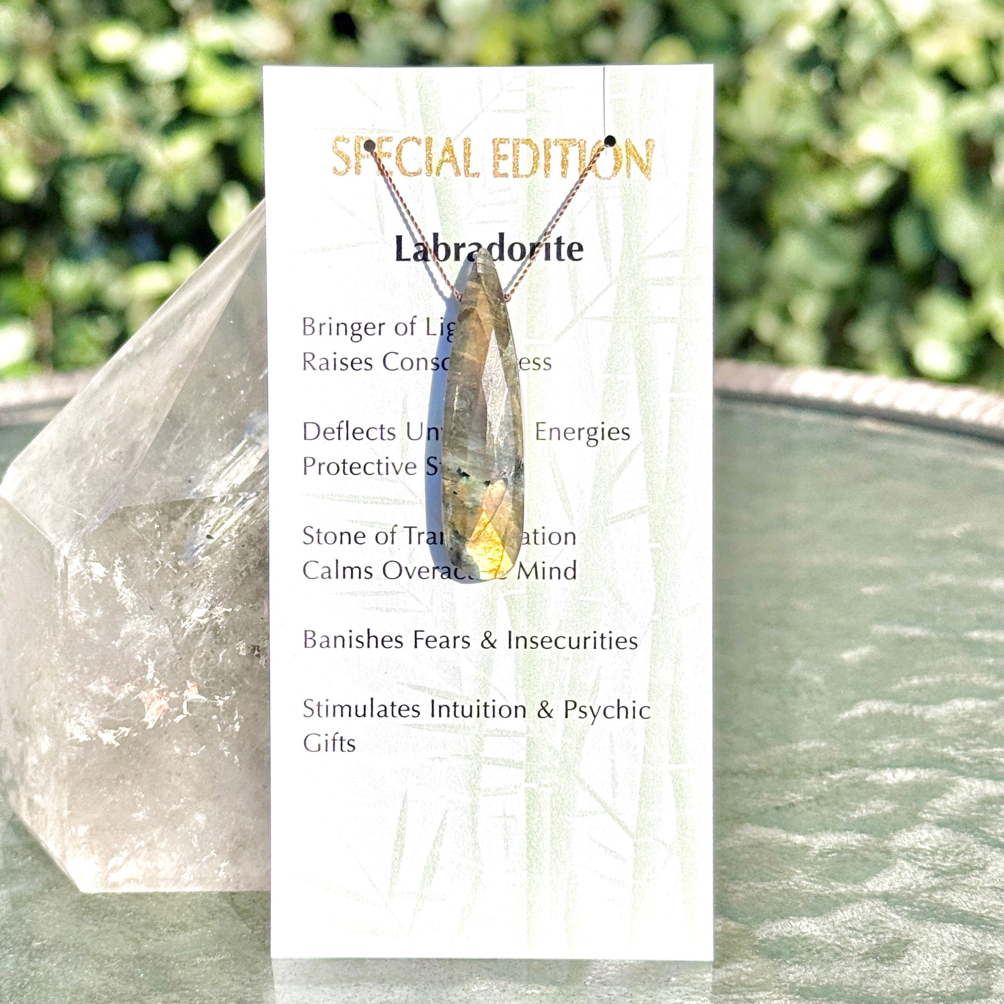 Labradorite Long Drop Bead Special Edition Necklace 17"