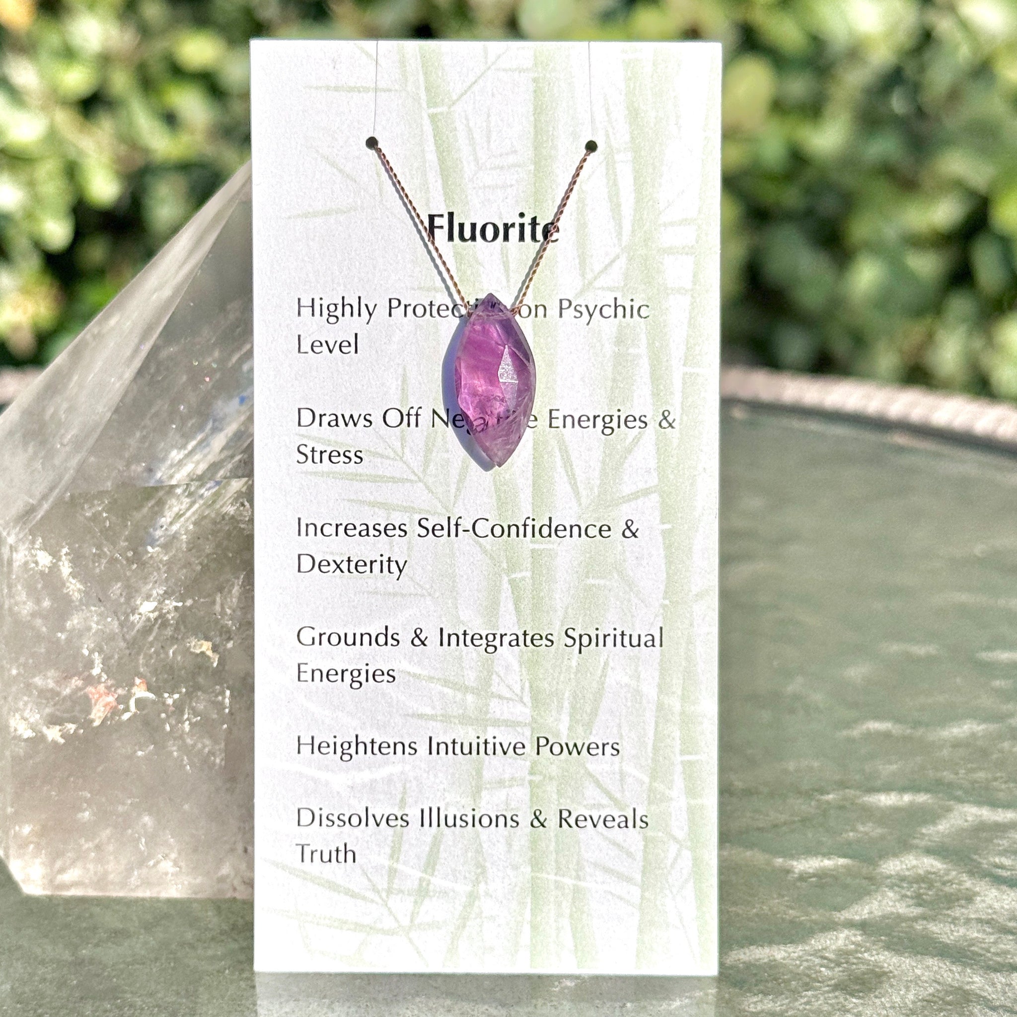 Fluorite Marquis Bead Necklace 17"