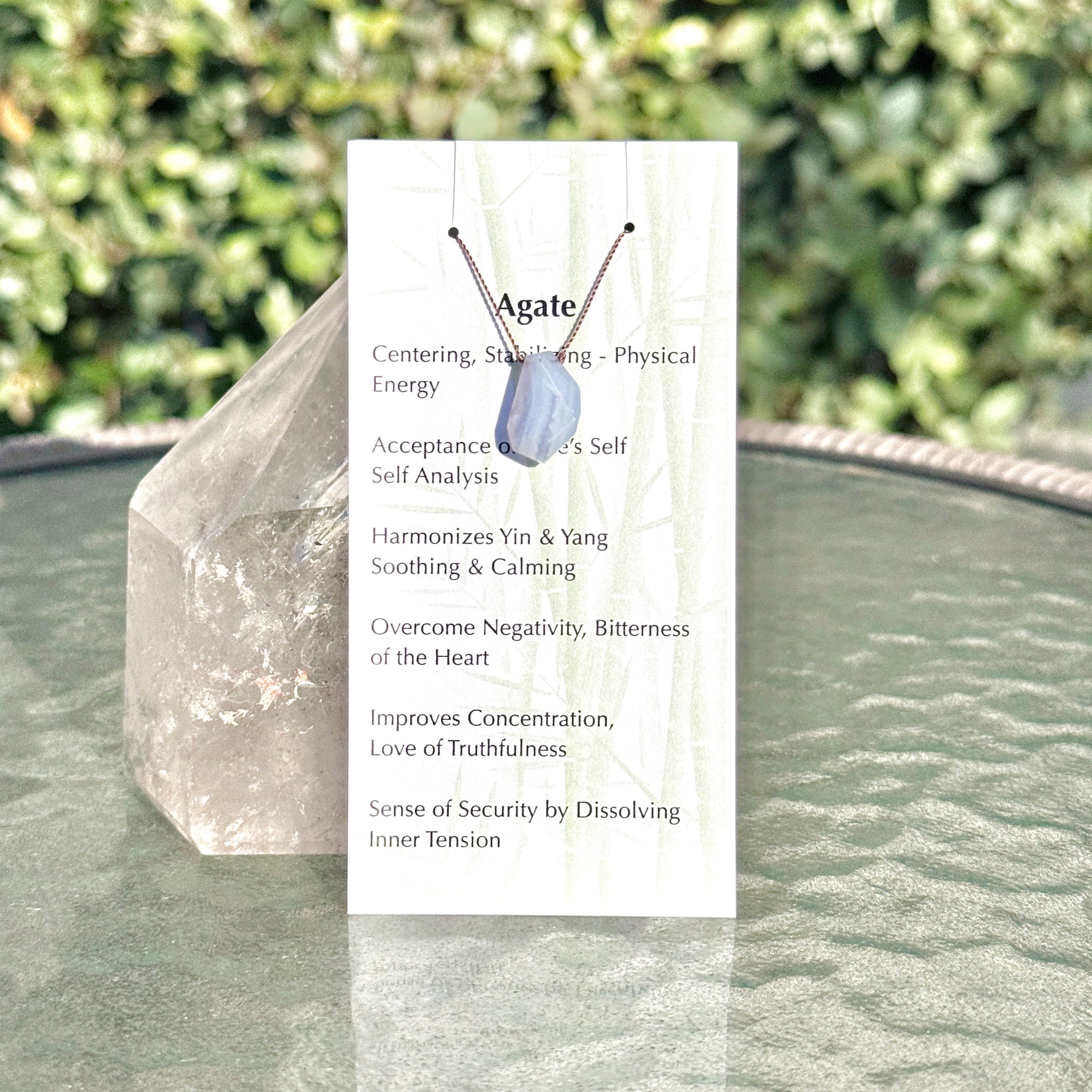 (Blue Lace) Agate Freeform Bead Necklace 16"