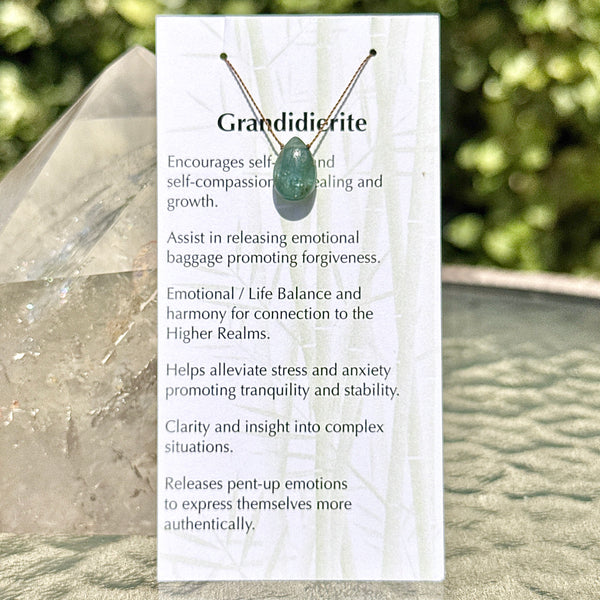 Grandidierite Drop Bead Necklace 17"