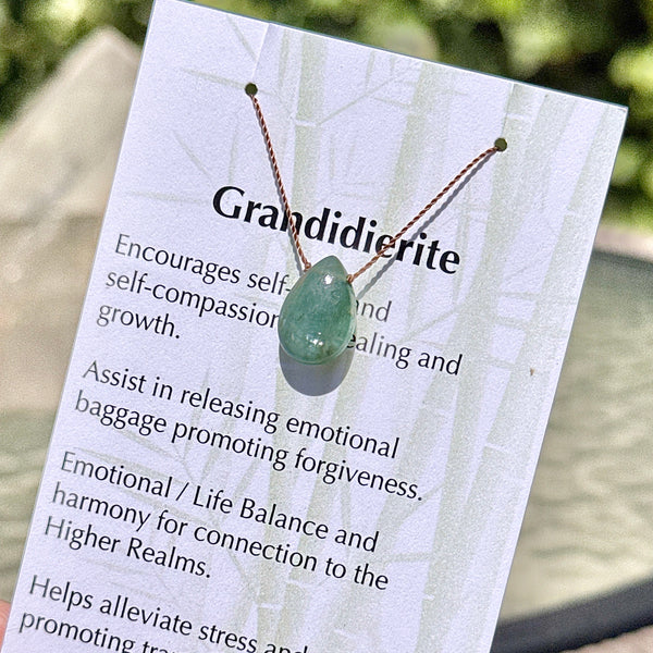 Grandidierite Drop Bead Necklace 17"