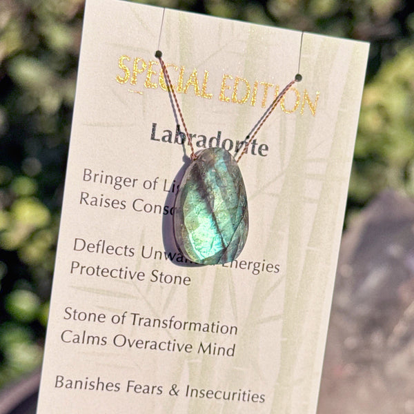 Labradorite Round Drop Bead Special Edition 16 1/2"