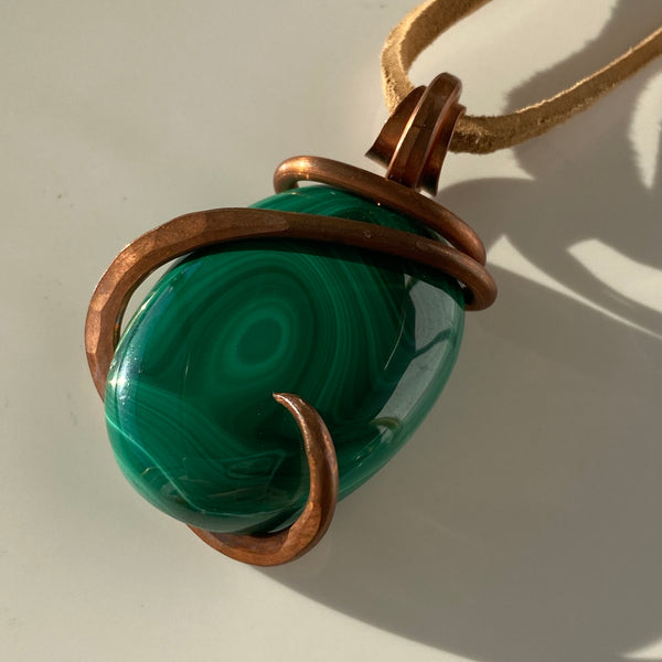 Malachite Copper Pendant