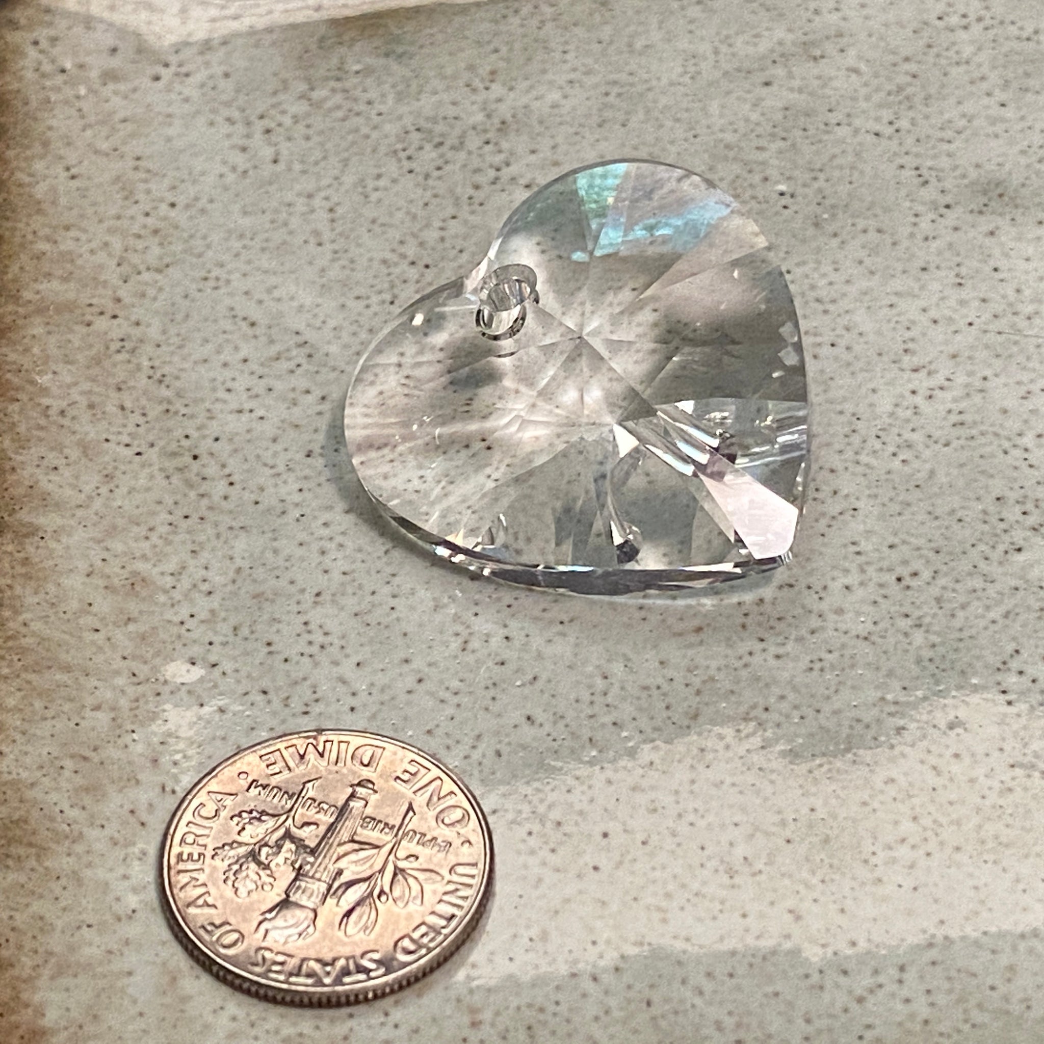 Swarovski Heart Prism 25mm Cut