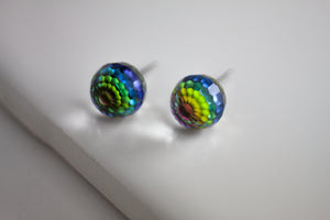 Stud Earring (Small, Faceted Sphere)