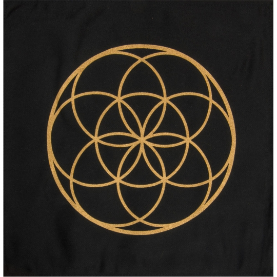 Printed Cotton Crystal Grid - Seed of Life